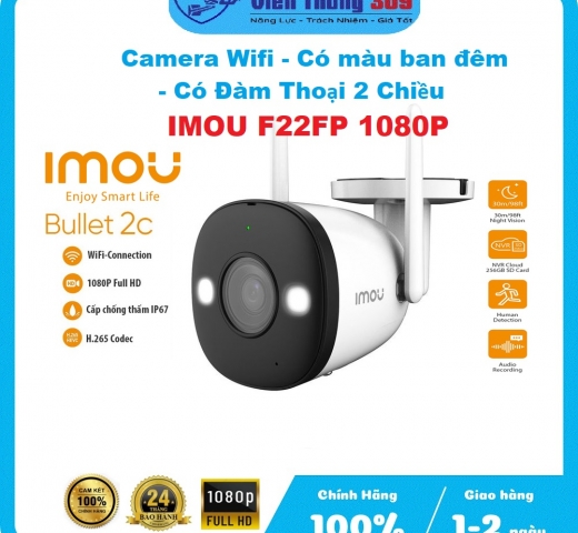 Camera Imou wifi F22FP, camera không dây chuyên lắp ngoài trời