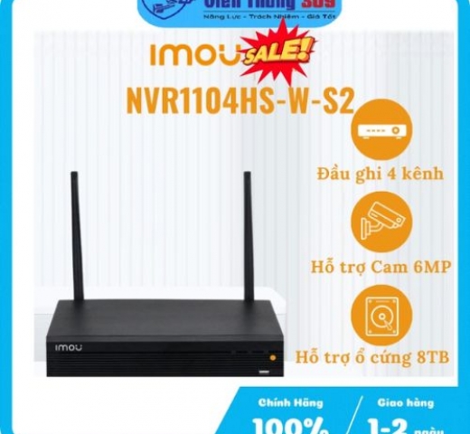 Đầu ghi hình Wifi 4 kênh IMOU NVR1104HS-W-S2