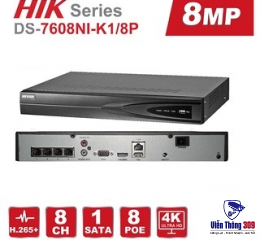 Đầu ghi hình camera IP 8 kênh HIKVISION DS-7608NI-K1(C)