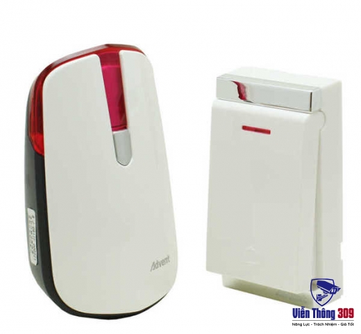 Chuông không dây, không dùng pin Advent FA-681P nút bấm trắng
