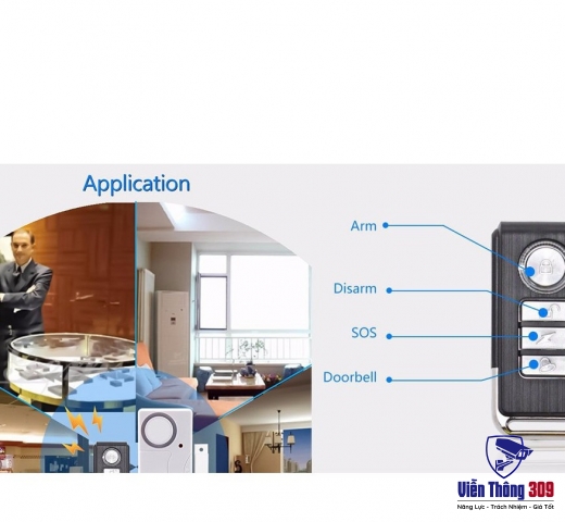 Cảm Biến Cửa RD3 Có Chuông Báo - Thiết Bị Báo Động Độc Lập Kèm Pin