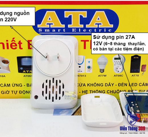 Chuông cửa không dây đa năng ATA 916