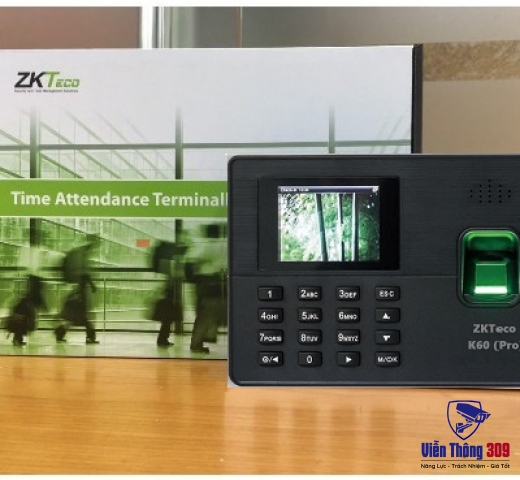 Máy Chấm Công Bằng Dấu Vân Tay ZKTECO K60 PRO
